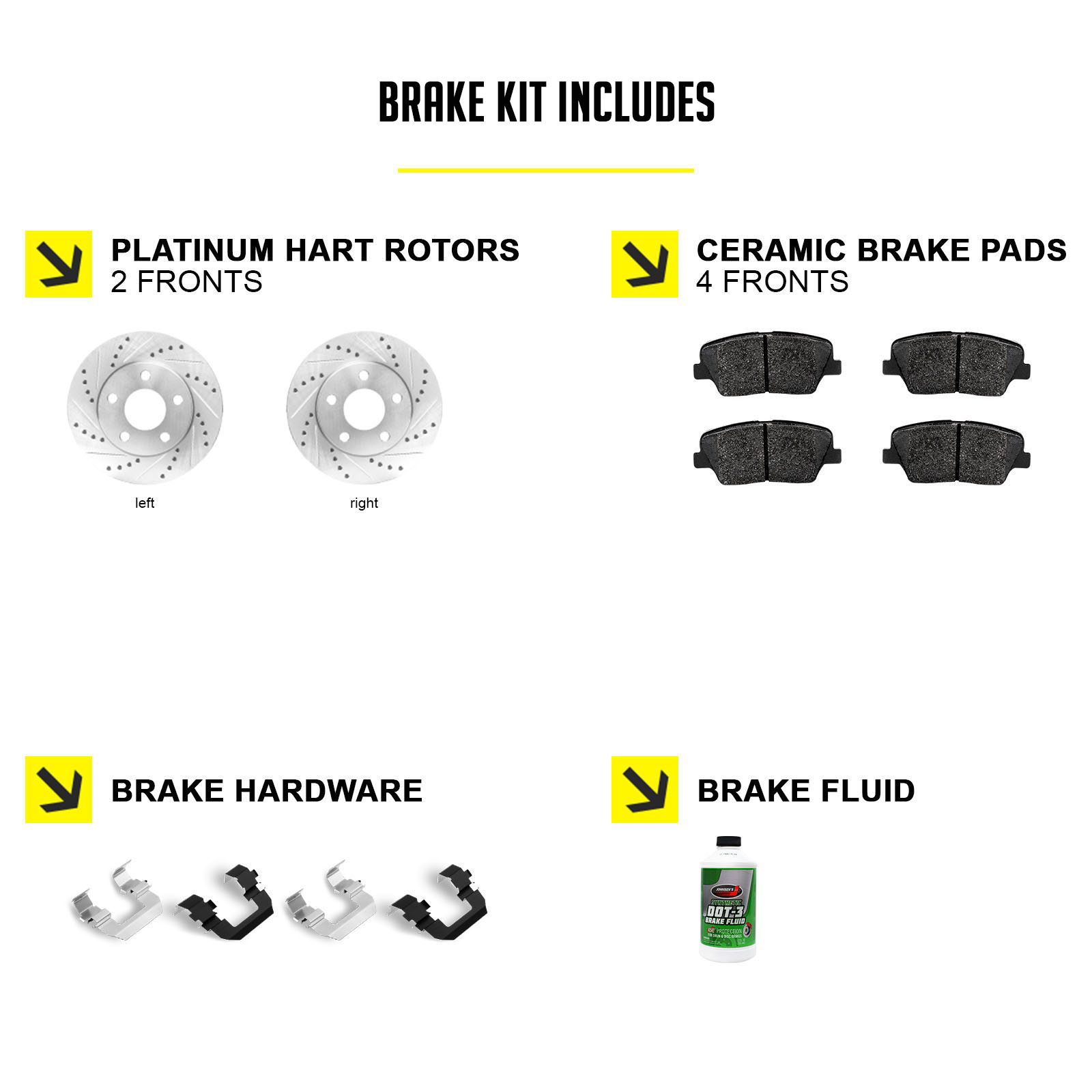 Dodge Neon Front Drill Slot Brake Rotors+Ceramic Pads Fits Plymouth Chrysler